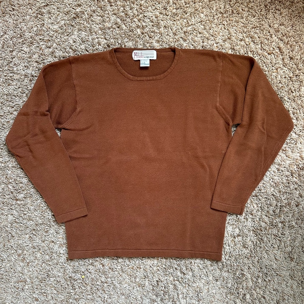 Women’s Milano Design Group Lightweight Sweater; Brown; Size Small